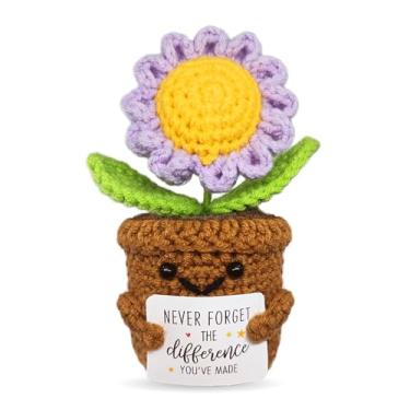 Imagem de LNEMDP Handmade Crochet Flowers for Women Retirement Gifts, Mother's Day Birthday Gifts, Emotional Support Gift for Mom, Colleagues, Bosses, Teachers, Mentors, Nurses