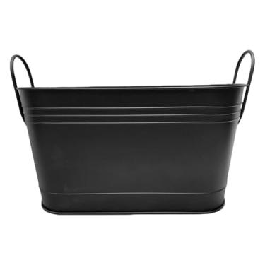 Imagem de MotiveTech Balde de cinzas de metal para armazenamento interno, acessórios para lareira, pote de fogo para lenha externa, braseiro para, quintal,