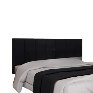 Imagem de Kit 10 Cabeceiras Móduladas Estofadas para Cama Box Casal, Queen e King - 45x20 cm - Versatilidade e Conforto para Seu Quarto(PRETO,QUEEN-8 PEÇAS)