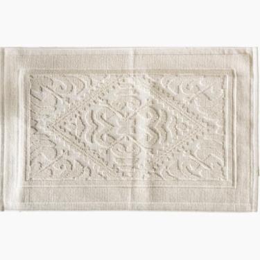 Imagem de Passadeira Cozinha, Tapete Avulso 50x80cm Banheiro Cozinha Sala AlgodãO Macio LaváVel Na MáQuina Diversas Cores(Cru)