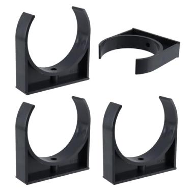 Imagem de Oedema 4 peças de grampos de tubulação de água de PVC, grampos de tubulação em forma de U, suporte de tubos para suporte de mangueira de tubo OD de 110 mm