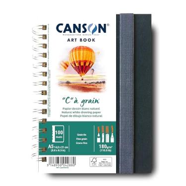 Imagem de CANSON Caderno Artbook Sketchbook "C" á Grain 180g/m² A5 14,8 x 21cm 50 Folhas