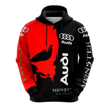 Imagem de Moletom Masculino Uniforme Monster Skull Moto Gp - Fabrica, Vermelho, 