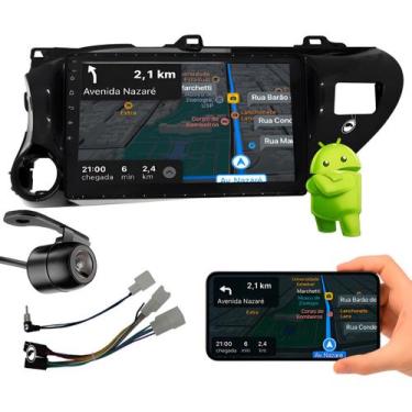Imagem de Multimídia 10 android hilux 2017 em diante android auto e carplay sem 