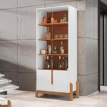 Imagem de Cristaleira Retrô Paris Branco Cedro