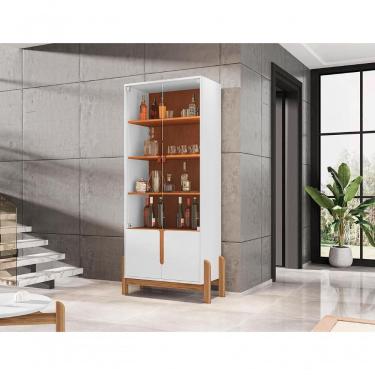 Imagem de Cristaleira Retrô Paris Branco Cedro