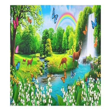 Imagem de SEHANY Capa magnética para lava-louças Dreamy Forest, adesivos magnéticos para decoração de Natal antiarranhões para painel de geladeira e lava-louças, decoração de Natal de cozinha doméstica 58 x 66