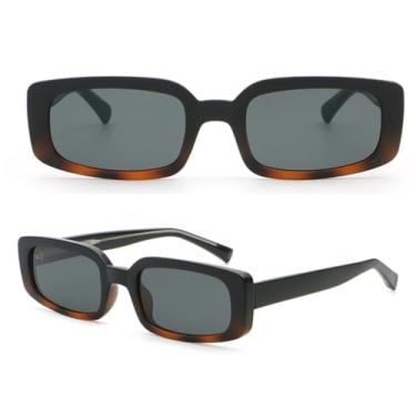 Imagem de VFDHN Óculos de Sol UV400 com Armação Pequena Masculino Preto Verde Retrô Polarizado Feminino (2)
