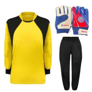 Imagem de Kit De Goleiro TRB + Luva De Goleiro Infantil Bahia DRB Goalkeeper - D
