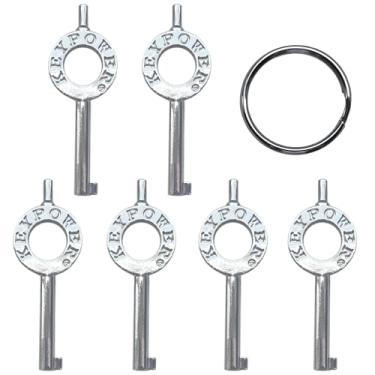 Imagem de KeyPower (6) Chave tática universal para algemas com chaveiro
