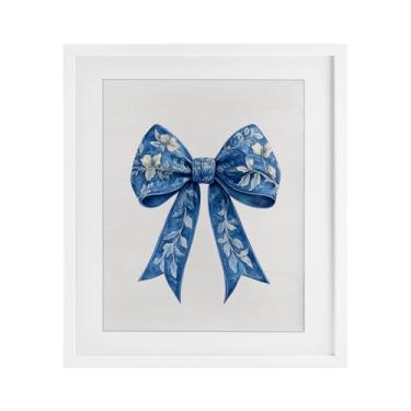 Imagem de Stupell Industries Impressão emoldurada branca com fita floral intrincada sob vidro, design por Lettered and Lined, 40 x 33 cm