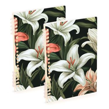 Imagem de Burbuja Cadernos com nome, papel pautado universitário A5 com 60 folhas, fichário para escritório, 2 unidades