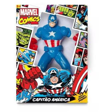 Imagem de Boneco Capitão América Gigante Marvel Mimo 45 Cm - Mimo Toys, Azul