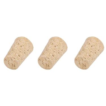 Imagem de Cryfokt Rolhas de Garrafa de Vinho de Madeira Cônica de Cortiça Natural para Garrafas de Cerveja, Conjunto de 10 Peças para Amantes de Vinho/cerveja, 22*17*35mm/20*15*35mm (Garrafas de vinho tinto