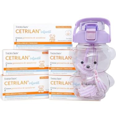 Imagem de CETRILAN - THERASKIN - Kit c/ 5 Cetrilan Creme para Prevenção de Assaduras 120g + Garrafinha Feminina Exclusiva – Proteção, Cuidado