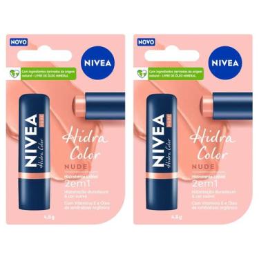 Imagem de Hidratante Labial Nivea Hidra Color 2 em 1 Nude - não definido