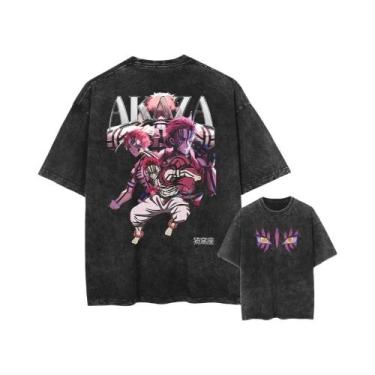 Imagem de Camiseta Oversized Vintage Streetwear Com Estampa Gráfica De Anime Har