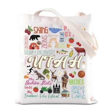 Imagem de TGBJE Utah State Vacation Tote Bag Beehive State Gift Utah Travel Souvenir Gift Moving to Utah Lover Shopping Bag, Bolsa Utah