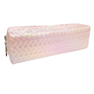 Imagem de Estojo Metalizado Multiuso com Zíper Rosa - Quanhe