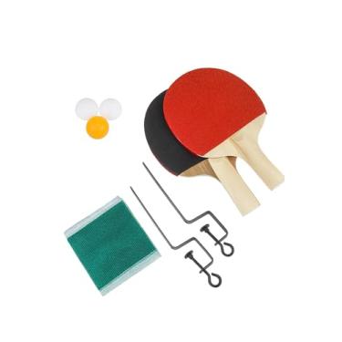 Imagem de Kit Ping Pong Com 2 Raquete 3 Bolas E Rede Tênis De Mesa