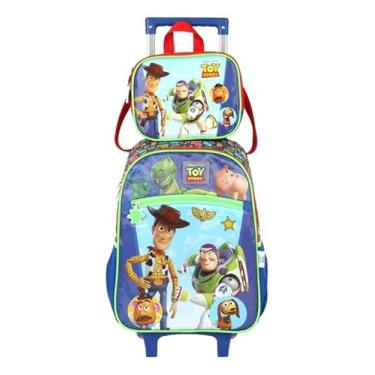 Imagem de Kit Mochila Carrinho Luxcel + Lancheira Toy Story Verde Ic42432ty