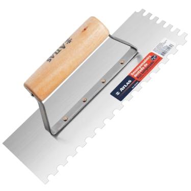 Imagem de Desempenadeira De Aço Dentado e Cabo em Madeira Com Haste de Fixaçao Fechado | Atlas