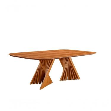 Imagem de Mesa De Jantar Madeira Maciça Com Base Torcida 1,60x0,90m Diamante