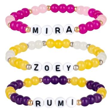 Imagem de KINFERTE Conjunto de pulseiras Huntrix Merch, para fãs de Rumi Mira Zoey, cosplay, presentes, acessórios, joias de amizade para mulheres