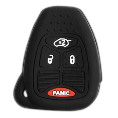 Imagem de Capa protetora de controle remoto de entrada sem chave para Jeep Dodge Chrysler (OHT692427AA, M3N5WY72XX) com 4 botões