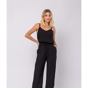 Imagem de Conjunto Salvatore Fashion Alfaiataria Regata Calça Fenda Feminino-Feminino