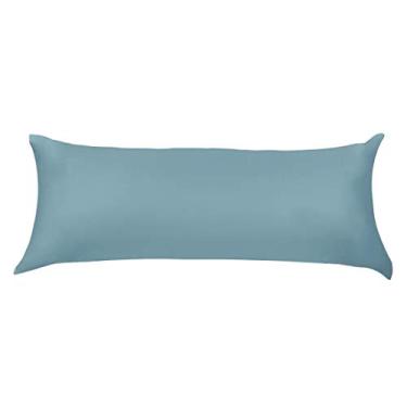 Imagem de Capa para almofada PiccoCasa Body Pillow, 280 fios, 100% algodão penteado de fibra longa, capa para almofada com fecho de zíper Body(20x60) Slateblue
