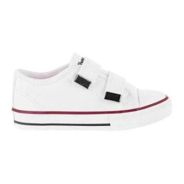 Imagem de Tênis Casual com Tira Colante Infantil Menino Diversão DI0006 Canvas Velcro Branco-Masculino