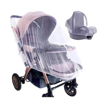 Imagem de Carrinho De Bebê Com Rede Mosquiteira Completa, Protetor Solar, Rede D