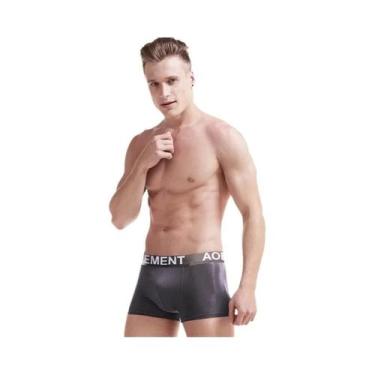 Imagem de Cuecas boxer respiráveis de cintura média modal masculina Aoelement, C