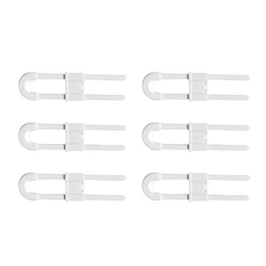 Imagem de Fechaduras ajustáveis em forma de U, trava de segurança infantil, pacote com 2/6