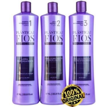 Imagem de Cadiveu Progressiva Plástica dos Fios 3x1000 ml - Kit Selagem Térmica 