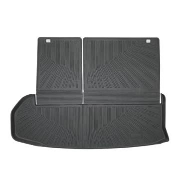 Imagem de WGGDRAQQ Forro de porta-malas para Toyota Highlander 2014-2019 tapetes traseiros de 7 assentos bandeja de bota 3D TPE preto