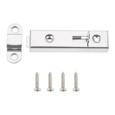 Imagem de Botão de segurança para janela de porta prata trava de trava de mola aberta porta de hardware doméstico com parafusos 61 x 16 mm