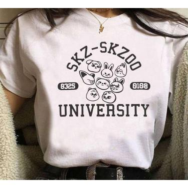 Imagem de Camiseta Stray Kids Unissex, Branco, G
