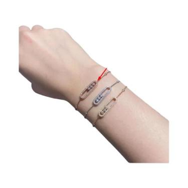 Imagem de Pulseira Clássica De Três Diamantes Em Prata Esterlina 925 Para Mulher