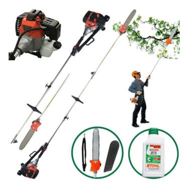 Imagem de Podador De Galhos C/ Alongador Importway 52c + Oleo Stihl 2t