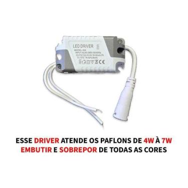 Imagem de Driver Led Reator Fonte Para Plafon 4W A 6W (7W) Bivolt - Speed