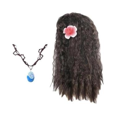 Imagem de Acessórios De Fantasia Moana E Vaiana Para Meninas: Conjunto De Clipe 