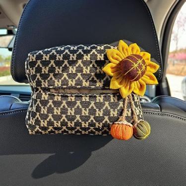 Imagem de Porta-lenços de papel para carro – Encosto de cabeça do banco traseiro do carro, caixas de lenços para pendurar acessórios de interiores de carro fofos