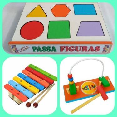 Imagem de Kit De Brinquedos Educativos Para Crianças Primeira Infância - BRINQUE