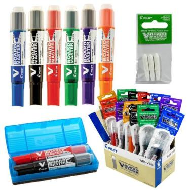 Imagem de Kit Pincel De Quadro Branco, Refis, Apagador E Ponta Pilot