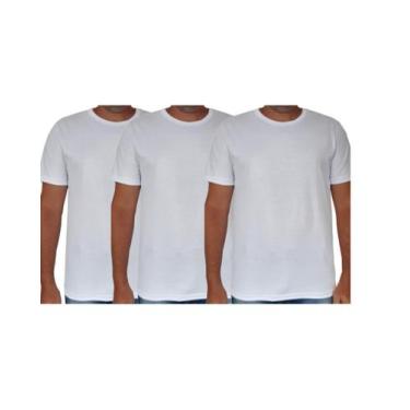 Imagem de Kit 3 Camisas 100% Poliéster Camiseta Homem Manga Curta - DDC Modas, B