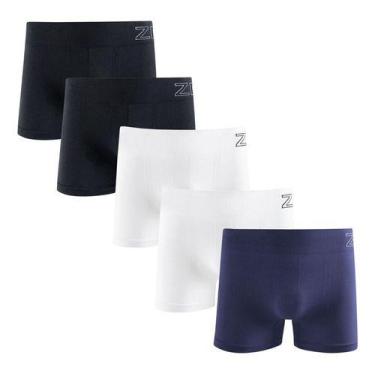 Imagem de Kit 5 Cuecas Boxer Masculina Microfibra Sem Costura Zee Rucci Premium,
