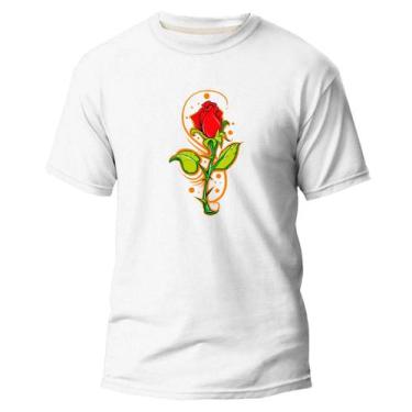 Imagem de  Camiseta Basica Algodão Premium Estampa Digital Rosa Verão - Pavesi, 