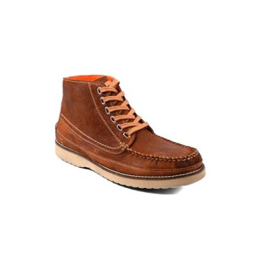 Imagem de Bed|Stu Bota masculina Warden Moc Toe Chukka com cadarço, Camurça amêndoa, 40